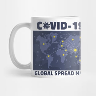 Global Spread Map of Covid-19 Mug